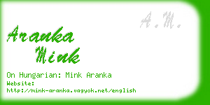 aranka mink business card